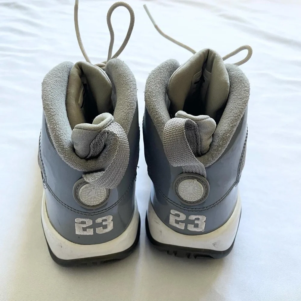 Nike Air Jordan 9 Retro IX 9 Cool 2012 Grey Sneakers Size 7Y - Picture 3 of 8